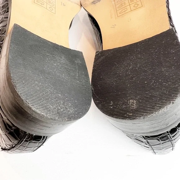 ASOS Vegan Mock Croc Gold Hardware Slip On Oxford Loafers Women’s UK 5 / US 7.5 - Picture 10 of 16